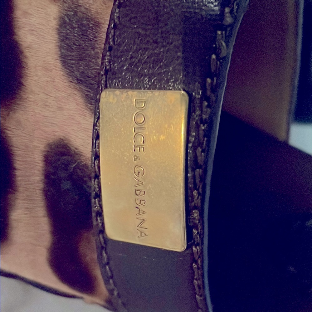 Dolce & Gabbana Brown Mules with Leopard Print - Picture 5 of 6